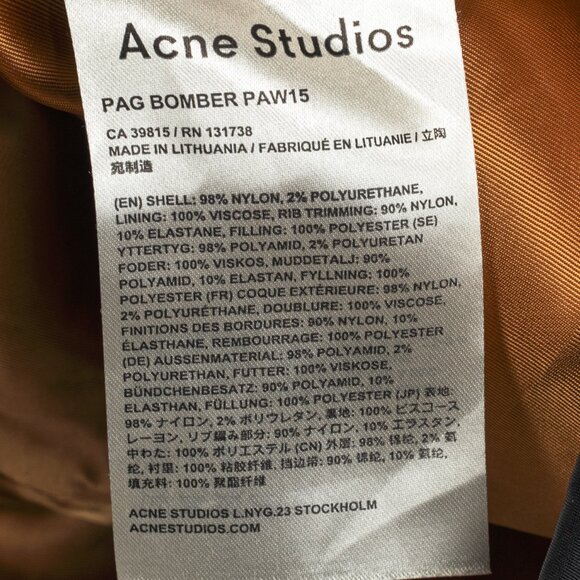 Acne Studios Pag Bomber Black Nylon A-Line Midi Skirt - Picture 7 of 8